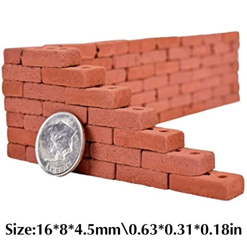 50pcs 1:16 Real Mini Bricks Model, Miniature Figurine Landscaping