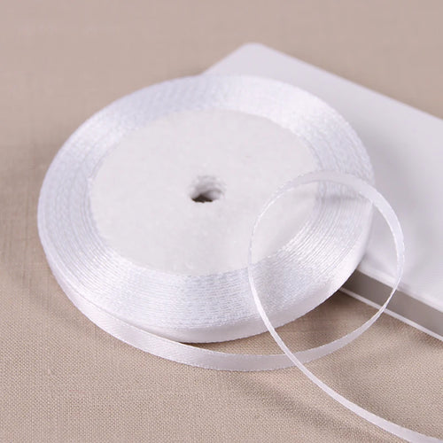 25yards/roll 6mm Satin Ribbon DIY Handmade Crafts Fabric Christmas