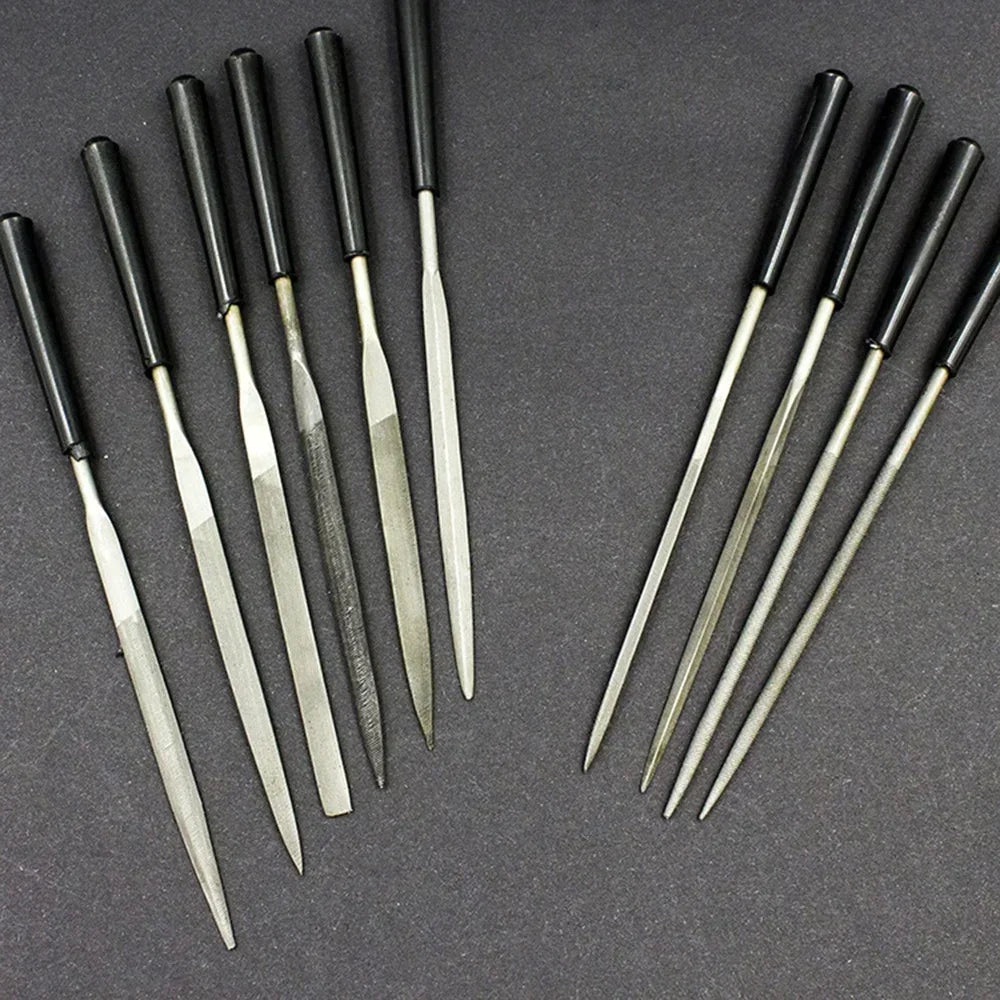 5/10PCS 3x140mm Needle File Set Diamond Jewelry Craft Tool Metal Glass