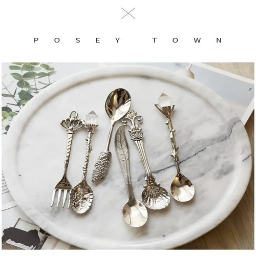 6pcs Vintage Palace Coffee Spoon 6pcs Set Ice Cream Spoon Jam Spoon