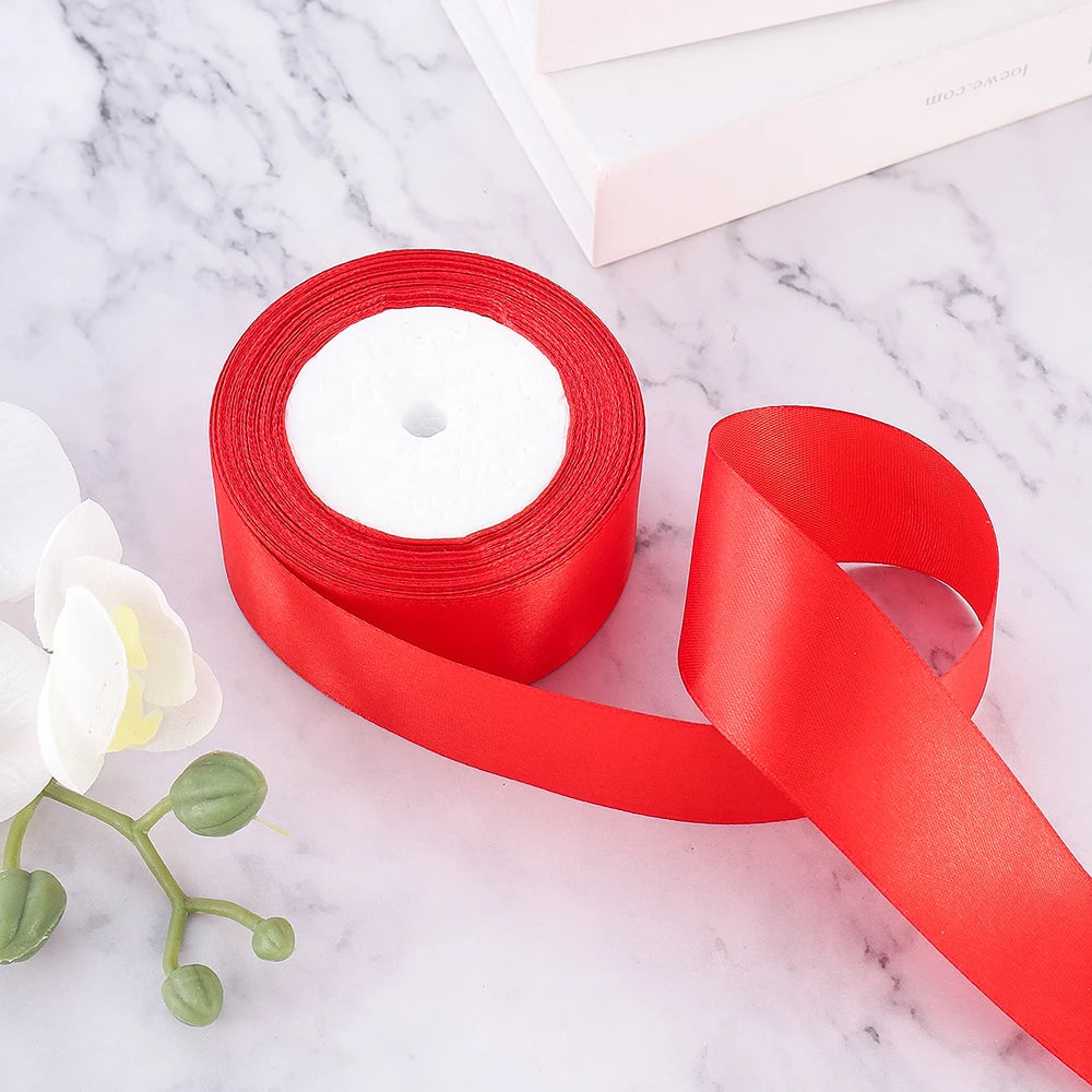 25yards/roll 4cm Satin Ribbon for Gift Wrapping Bows Making Floral