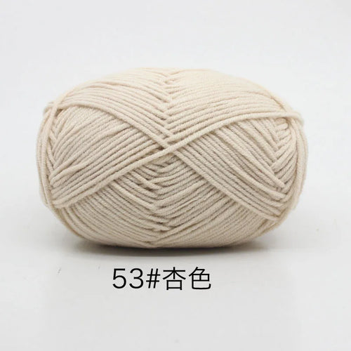 40-50g/Set 4ply Milk Cotton Knitting Yarn Needlework Dyed Lanas For