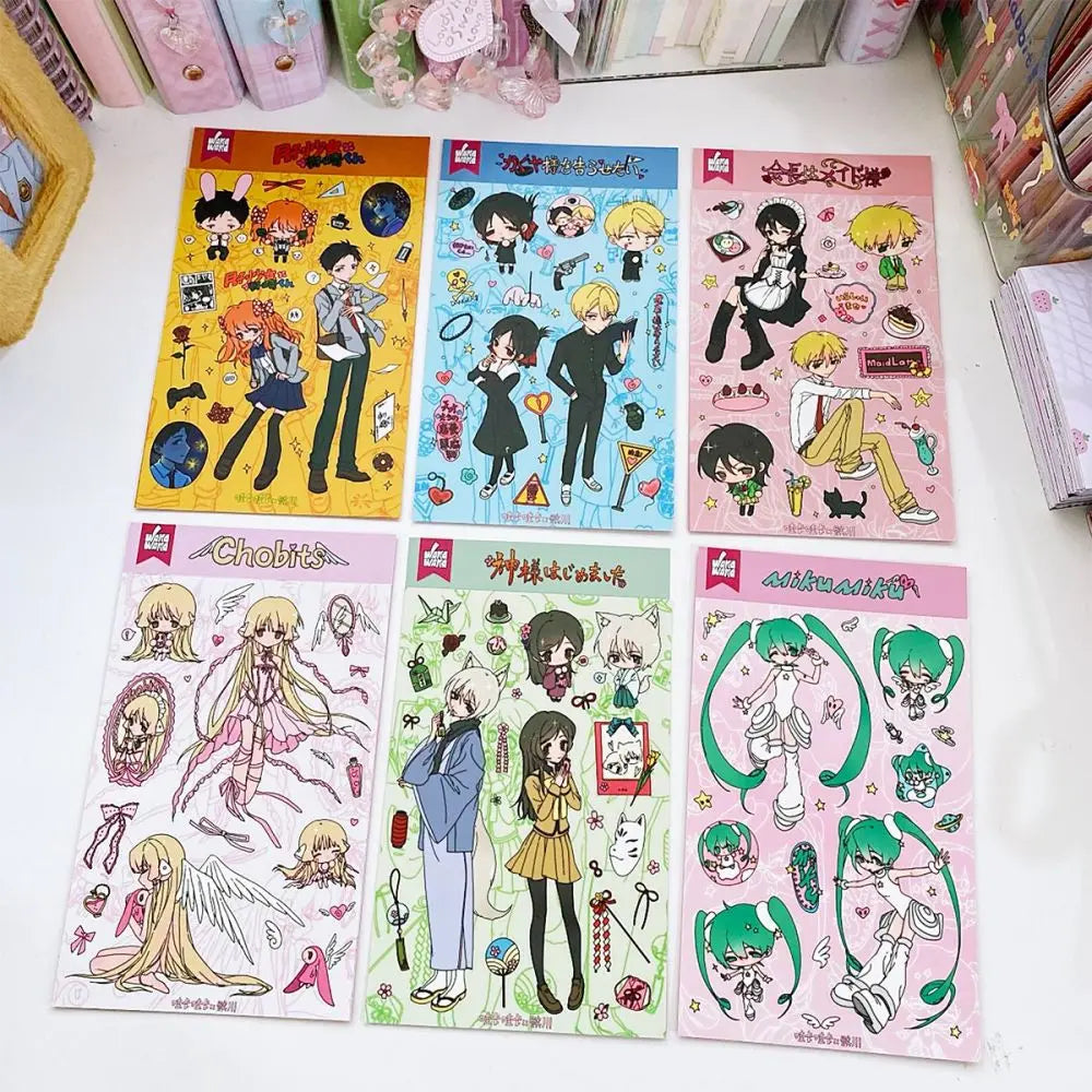 1Pc SCRAPBOOK Decorative Character STICKER Japanese Style Girl Sticker