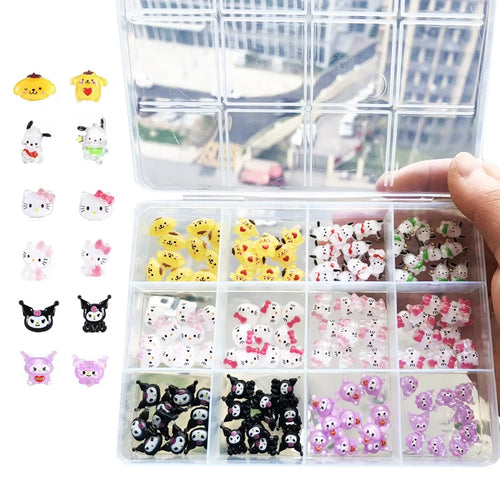 120PCS/70PCS Kawaii Sanrio Mini Nail Art Accessories Stickers