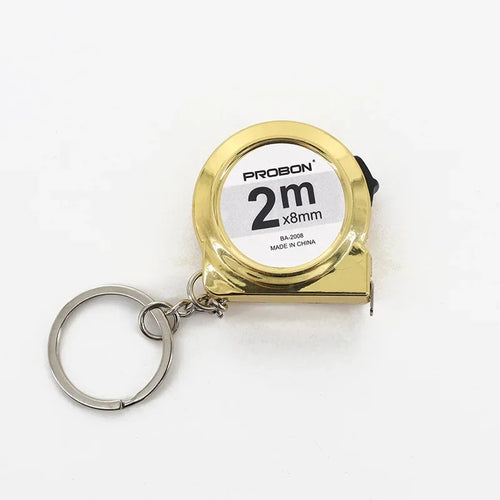 Portable Mini Tape Measure Retractable 2m Mild Steel Keychain Design