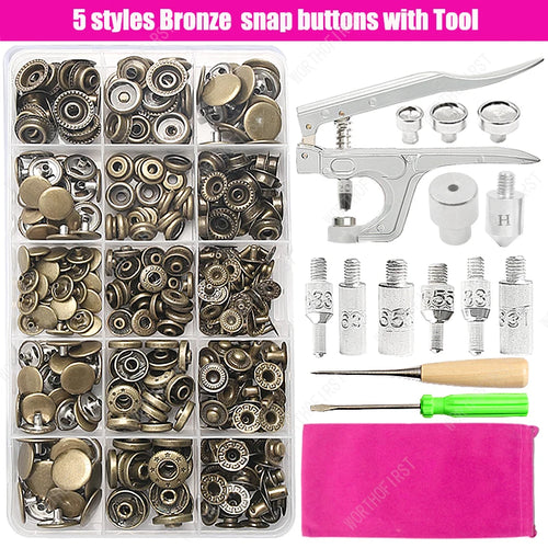Metal Snap Fasteners Button Kits with Fastener Botones Installation