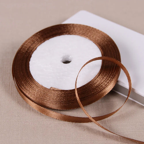 25yards/roll 6mm Satin Ribbon DIY Handmade Crafts Fabric Christmas