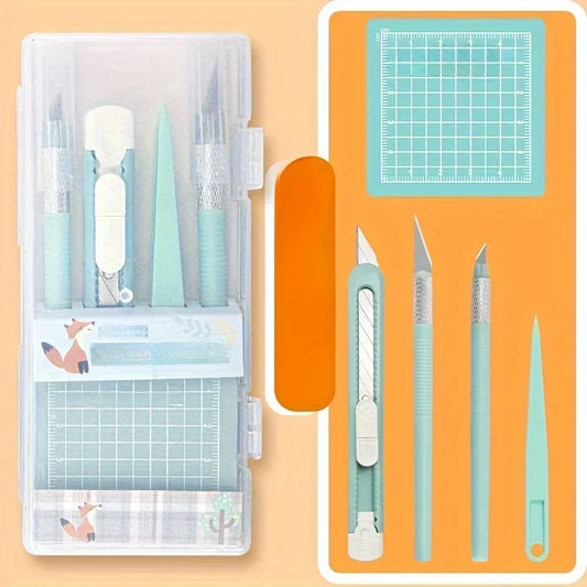 Professional Scrapbook Tool Set - Carving Knives, Non-Slip Mats,