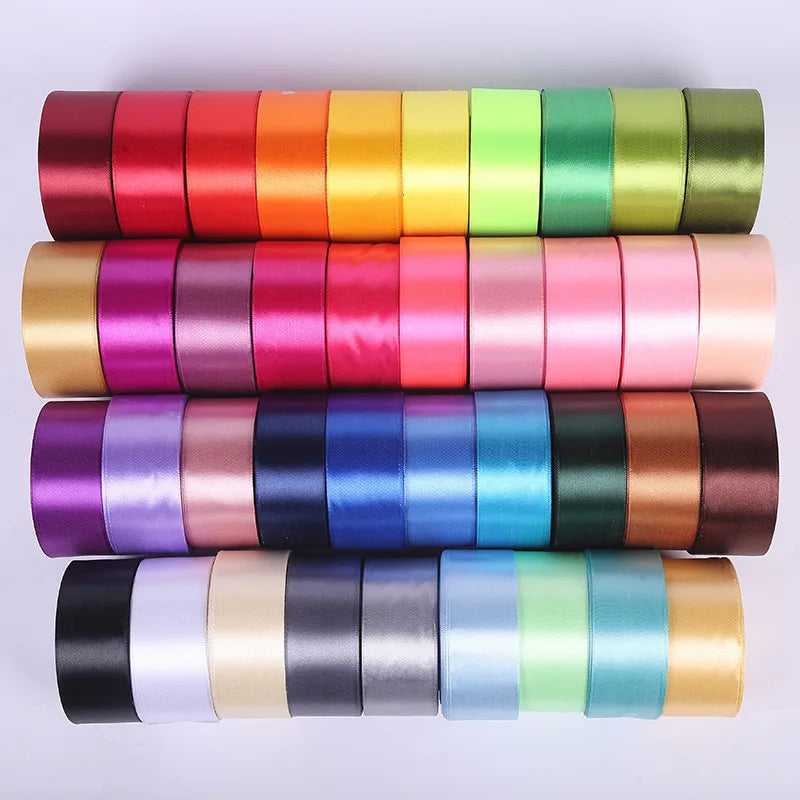 22meters 6mm-40cm Satin Ribbons Crafts Bow DIY Gift Wrap Wine Red
