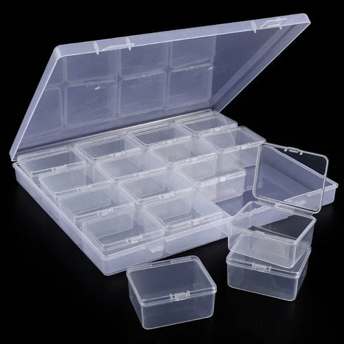 Bead Organizer Box 30Pcs Small Clear Plastic Bead Storage Containers