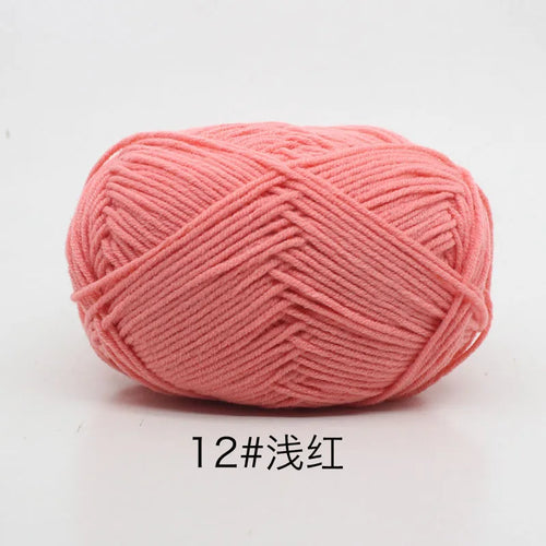 40-50g/Set 4ply Milk Cotton Knitting Yarn Needlework Dyed Lanas For