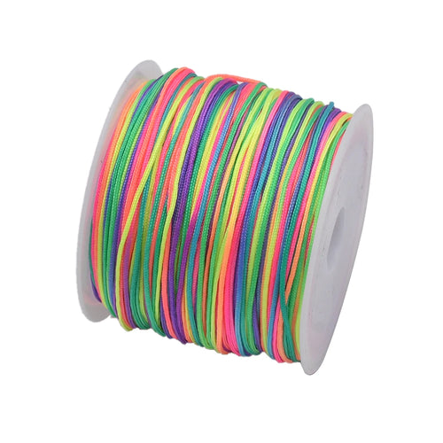 50Yds 0.8mm Crafts Nylon Cord For Jewelry Making Beading Braided Nylon