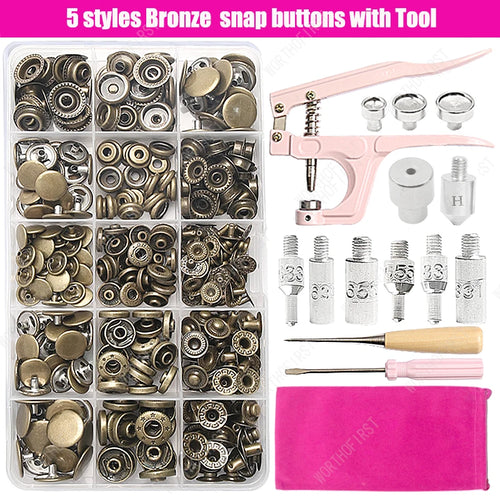 Metal Snap Fasteners Button Kits with Fastener Botones Installation