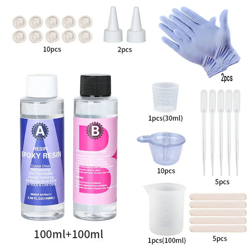 1:1 Crystal Clear Epoxy Resin Kit High Gloss & Bubbles Free Art Resin