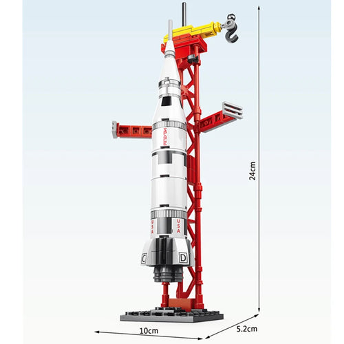 Moc Mini Aviation Manned Rocket Model Building Blocks Space Aerospace