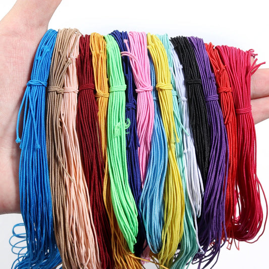 Apx 25Yards/Pack Color Braided Elastic Cord Beading Craft Stretch