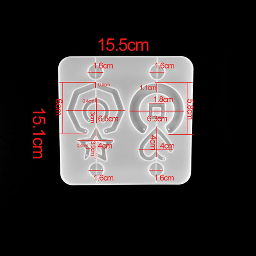 Earring Pendant Silicone Mold Epoxy Resin Jewelry Making Molds Heart