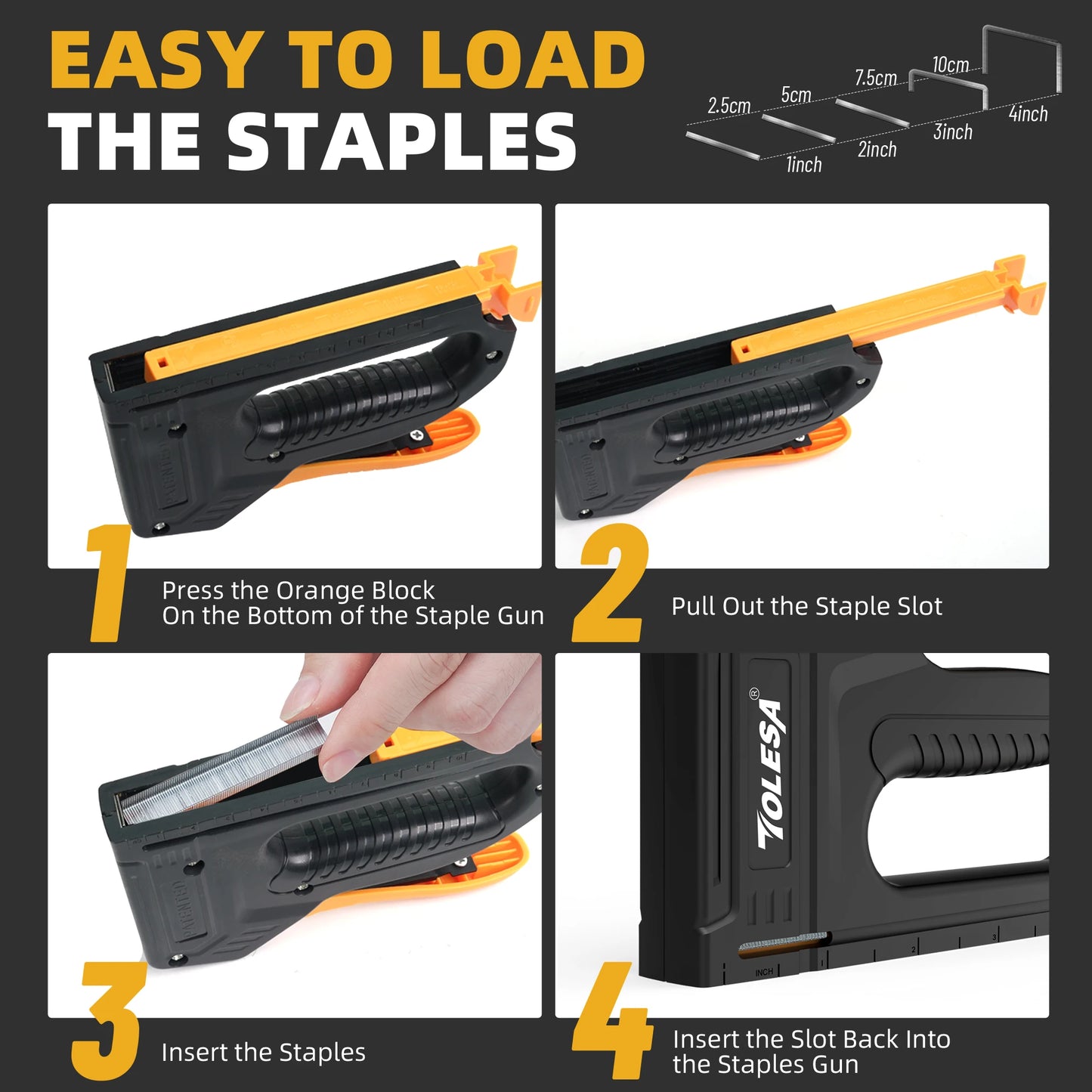 TOLESA Light Duty Staple Gun for Wood Upholstery Staple Gun with
