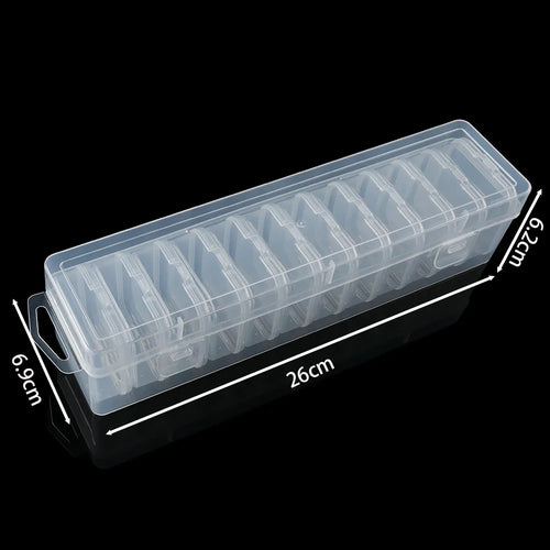 12/24/30Pcs Portable Organizer Box Small Clear Plastic Bead Storage