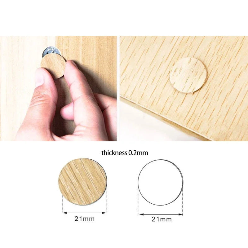 54Pcs Wooden Furniture Self Adhesive Screw Cap Cover Hole Stickers