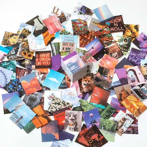 JIANQI 400 pcs Craft Vintage Scrapbooking Paper Kawaii Art Junk