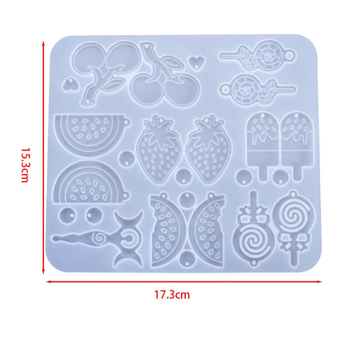 Earring Pendant Silicone Mold Epoxy Resin Jewelry Making Molds Heart