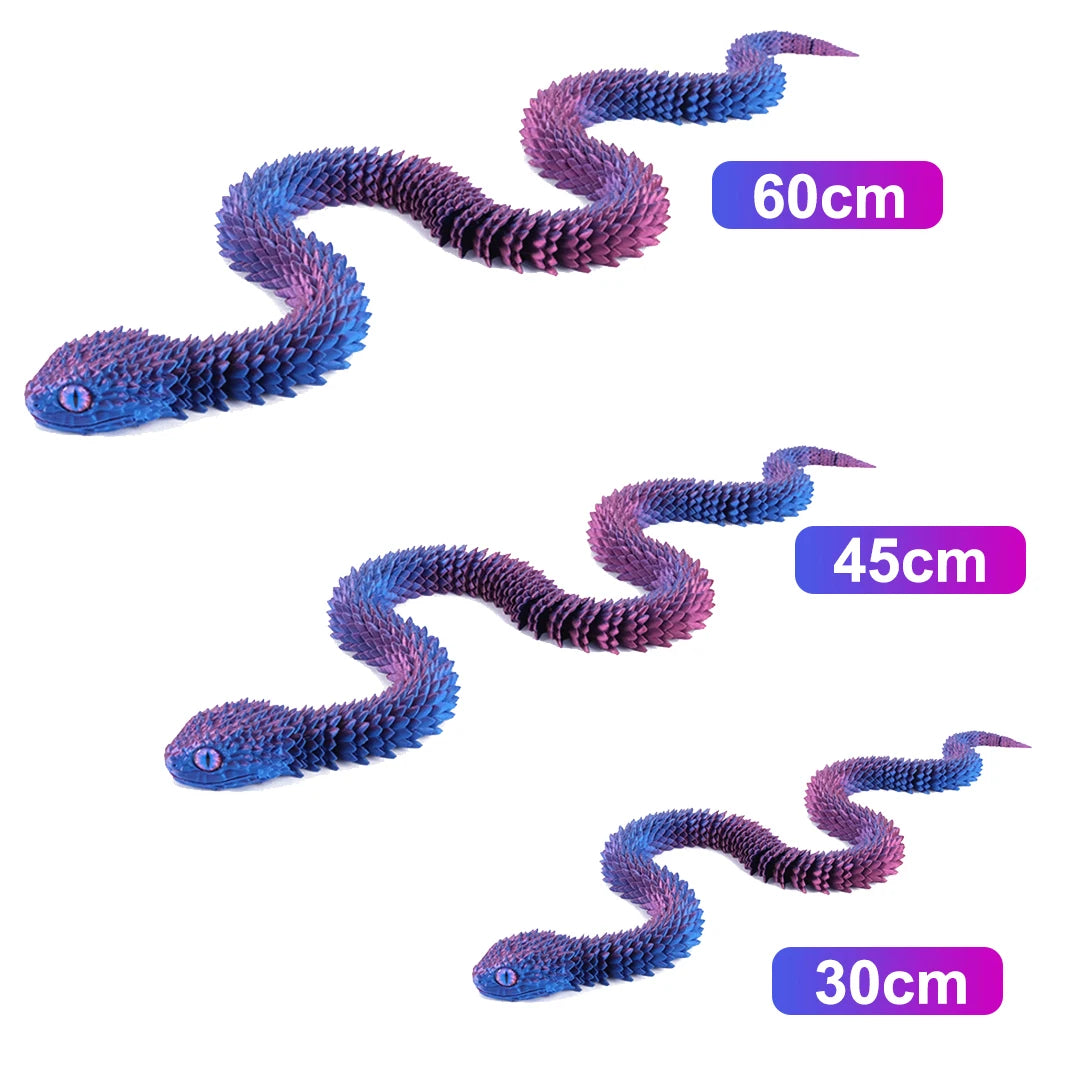 3D Printed Snake Movable Joint Simulation Snake Figurine Creative Home