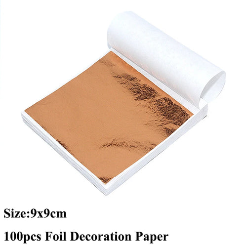 100pcs Imitation Gold Sliver Copper Foil Paper DIY Resin Candle