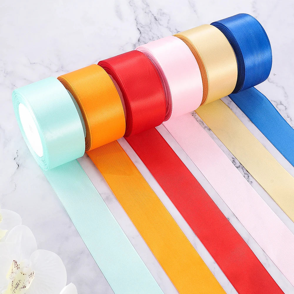 25yards/roll 4cm Satin Ribbon for Gift Wrapping Bows Making Floral