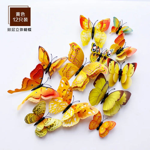 3D Butterfly Wall Stickers Decor Butterflies for Wedding Decoration