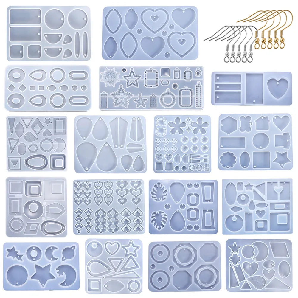 Earring Pendant Silicone Mold Epoxy Resin Jewelry Making Molds Heart