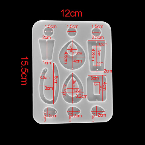 Earring Pendant Silicone Mold Epoxy Resin Jewelry Making Molds Heart