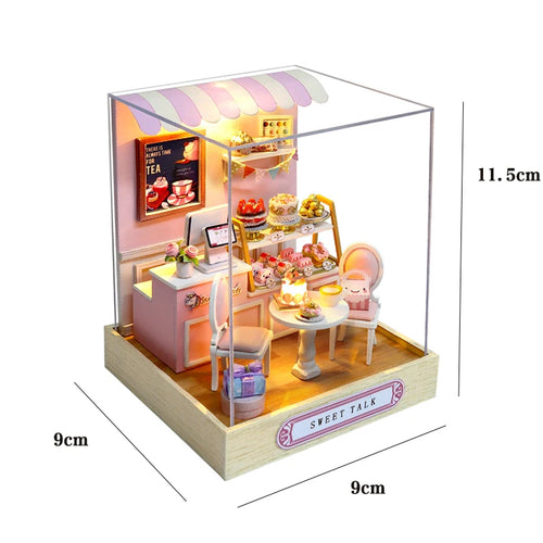 Mini Doll House DIY Small House Kit Handmade 3D Puzzle Assembly Model