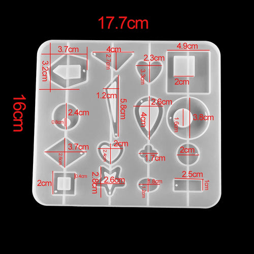 Earring Pendant Silicone Mold Epoxy Resin Jewelry Making Molds Heart