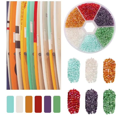 2mm Glass Seed Beads Kit Bracelet Making Kit Small Beads Assortment
