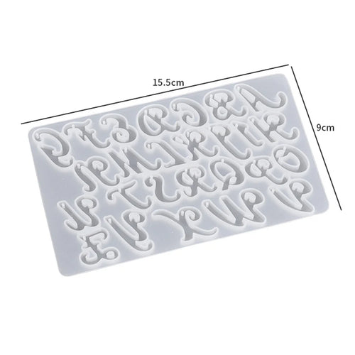 Alphabet Epoxy Resin Silicone Mold DIY Letter Number Pendant Resin