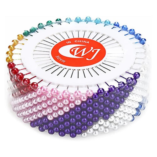 480Pcs Sewing Pins Straight Pins Head Pins White Colorful Round Pearl