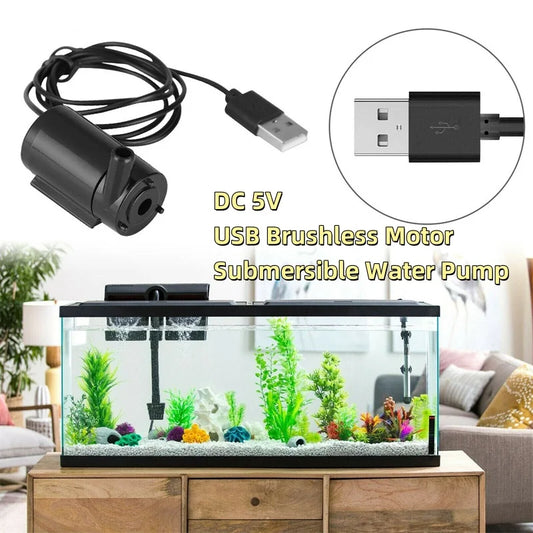 Silent 5V Submersible Pump USB  Cable DC Low Voltage Motor Pump