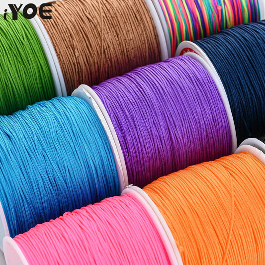 100m/Roll 0.8mm 28 Colors Nylon Thread Cord String for DIY Making