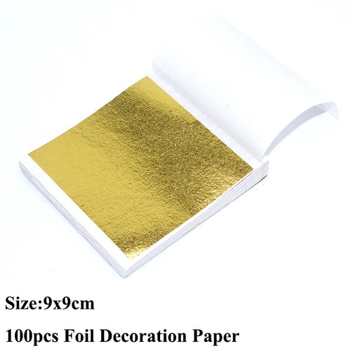 100pcs Imitation Gold Sliver Copper Foil Paper DIY Resin Candle