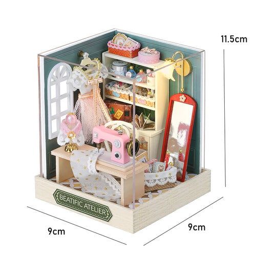 Mini Doll House DIY Small House Kit Handmade 3D Puzzle Assembly Model