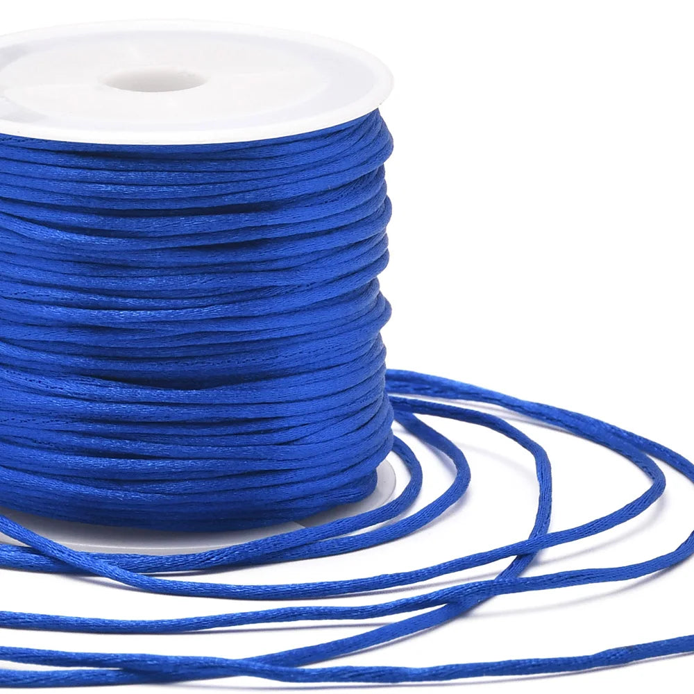 1.5mm Crafts Satin Rattail Cord String from Nylon for Chinese Knot,