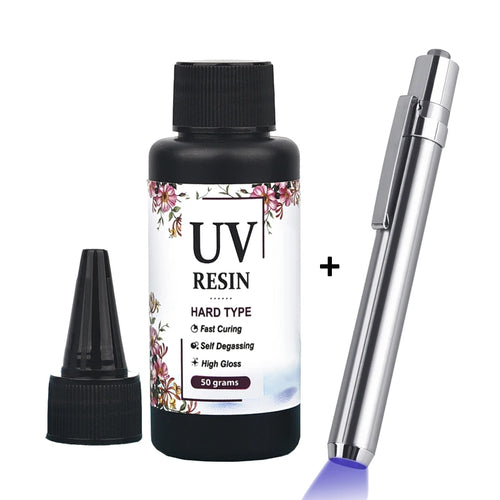 20g 50g UV Resin Glue UV Pen Set Quick-Drying Clear Hard Epoxy Resin