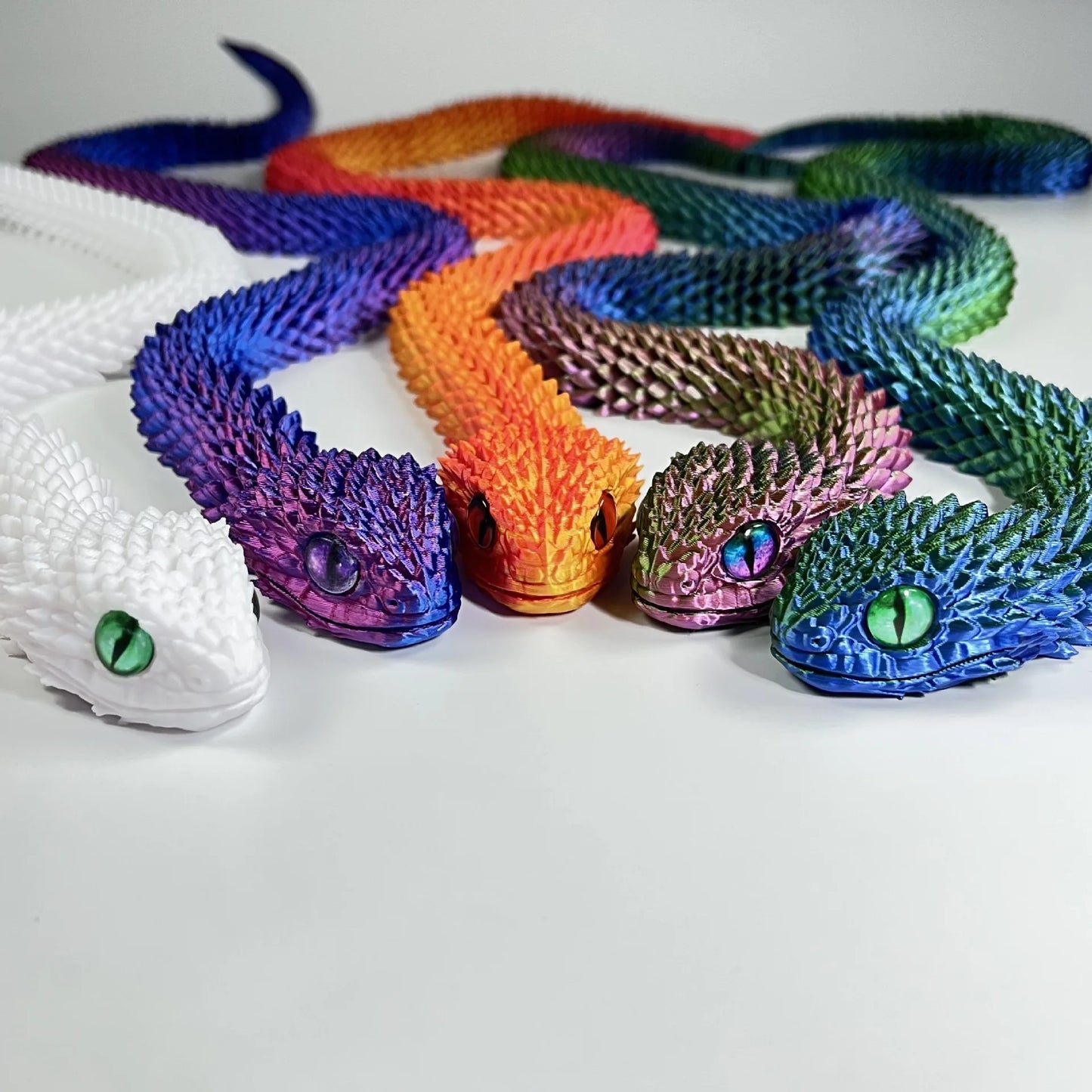 3D Printed Snake Movable Joint Simulation Snake Figurine Creative Home