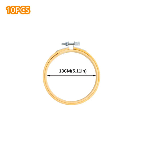 10pcs/Set 10-40cm Wooden Embroidery Hoops Frame Set Bamboo Embroidery