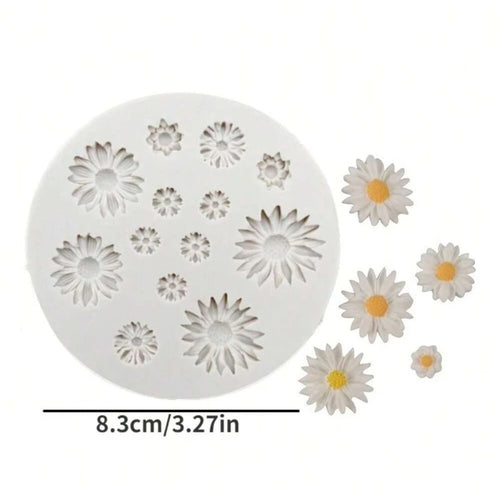 13 Hole 3D Daisy Silicone Molds DIY Fondant Craft for Cake Candy