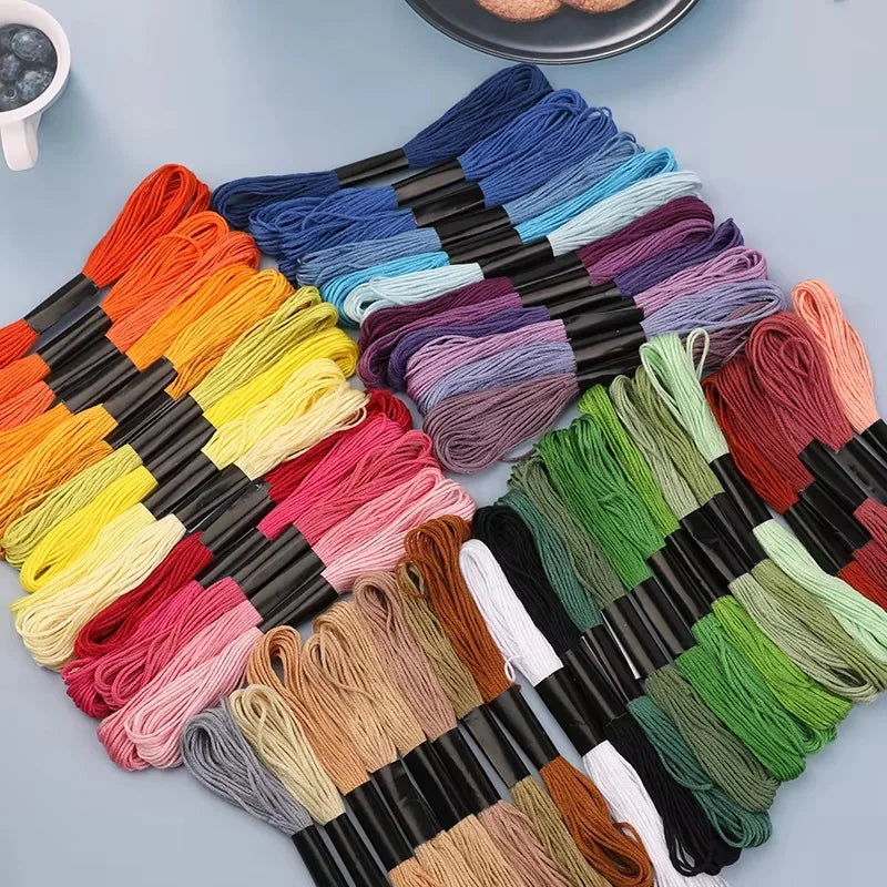KRABALL 100/200/447pcs Mix Colors Embroidery Thread Cotton Sewing