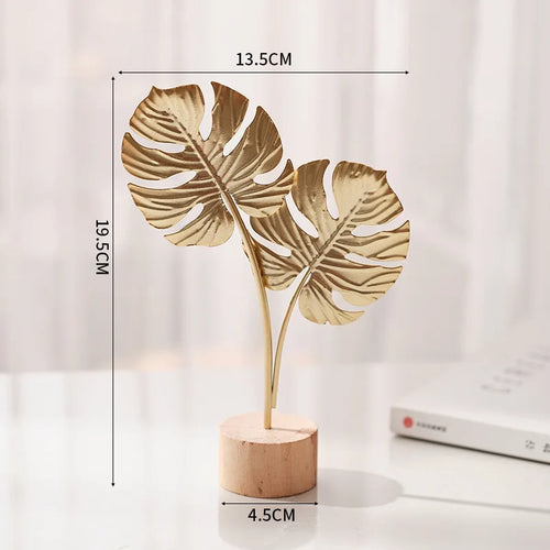 Nordic Style Iron Art Ginkgo Leaf Decoration Creative Home Living Room