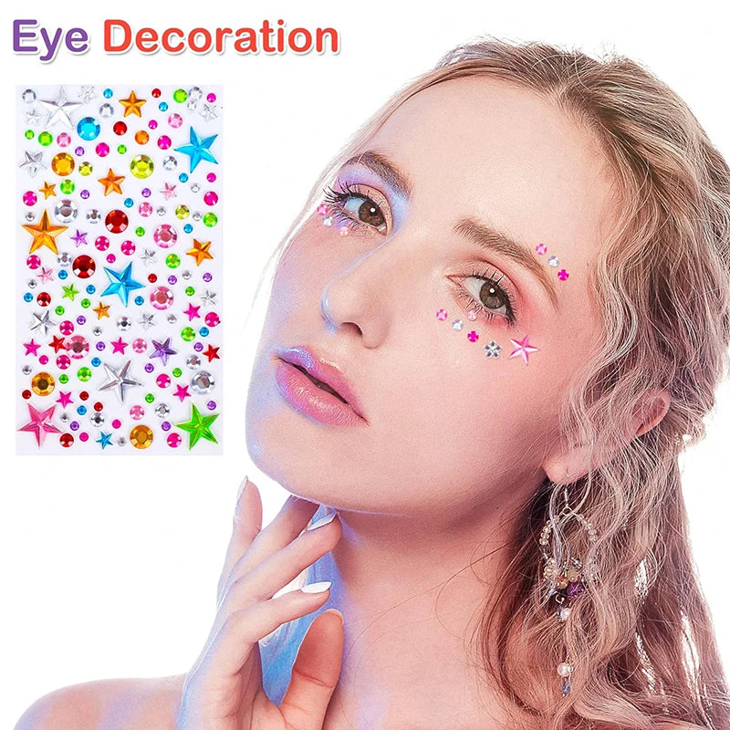 880pcs Gem bead Stickers Rhinestones for Crafts Self Adhesive Jewels