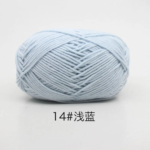 40-50g/Set 4ply Milk Cotton Knitting Yarn Needlework Dyed Lanas For